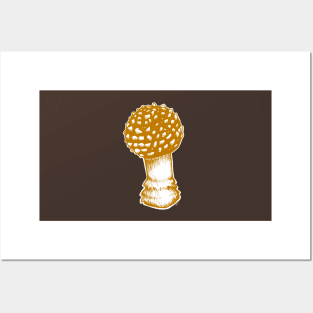 Amanita Muscaria in Yellow Posters and Art